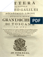 Lettre de Galilée À Christine de Lorraine