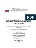 Propuesta de Un Modelo de Gestión de Proyectos para Una Institución Sin Fines de Lucro