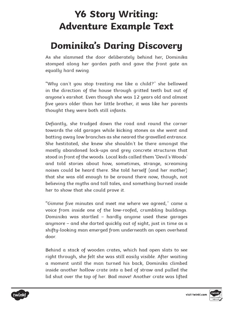 Example Text Adventure Story | PDF