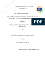 Reflexiones Sobre Los Problemas de Desigualdades Sociales y Educativas Durante La Pandemia