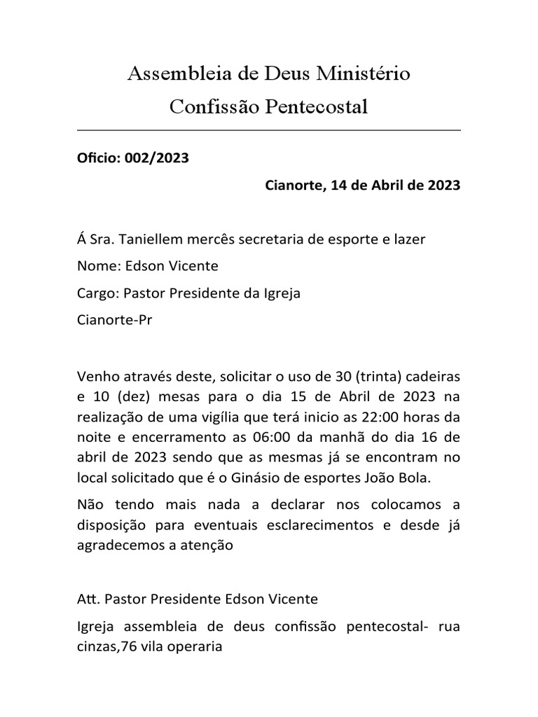 O Que N Mero De Requerimentomodelo De Requerimento Complemento