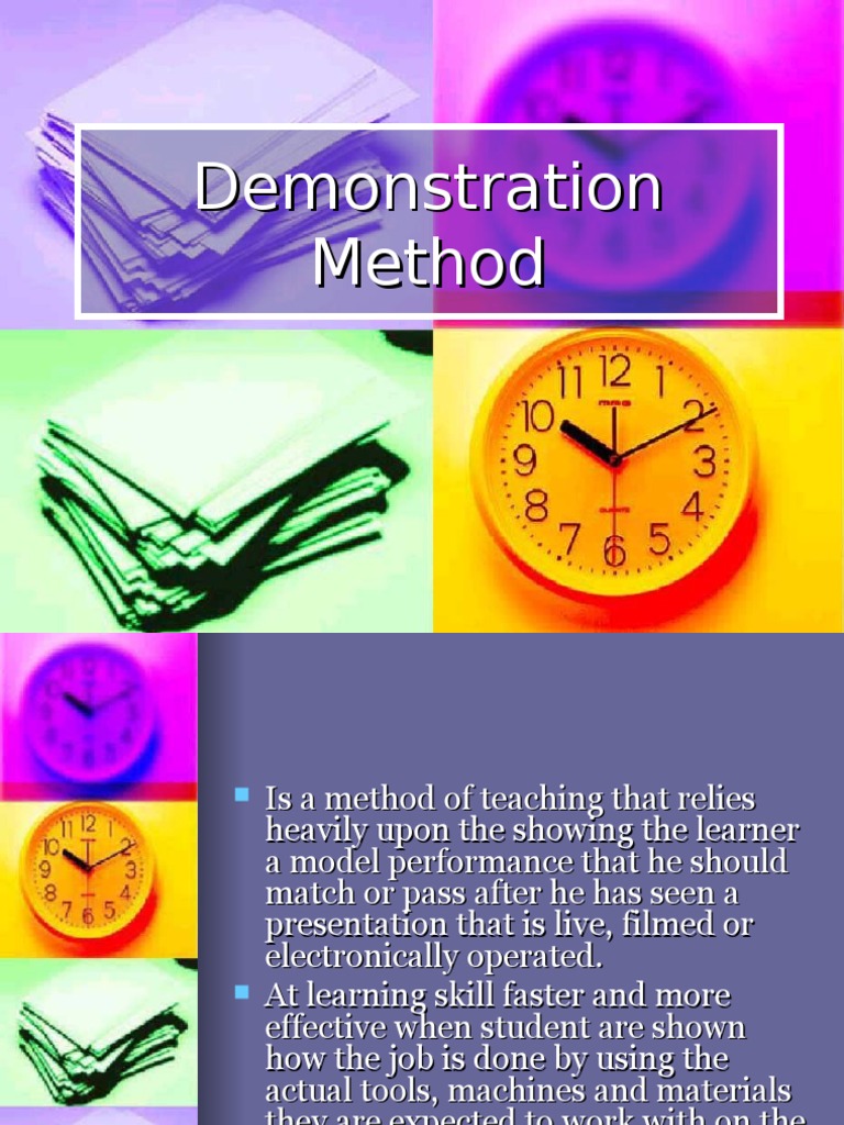 Teaching Strategies IV Demonstration Method