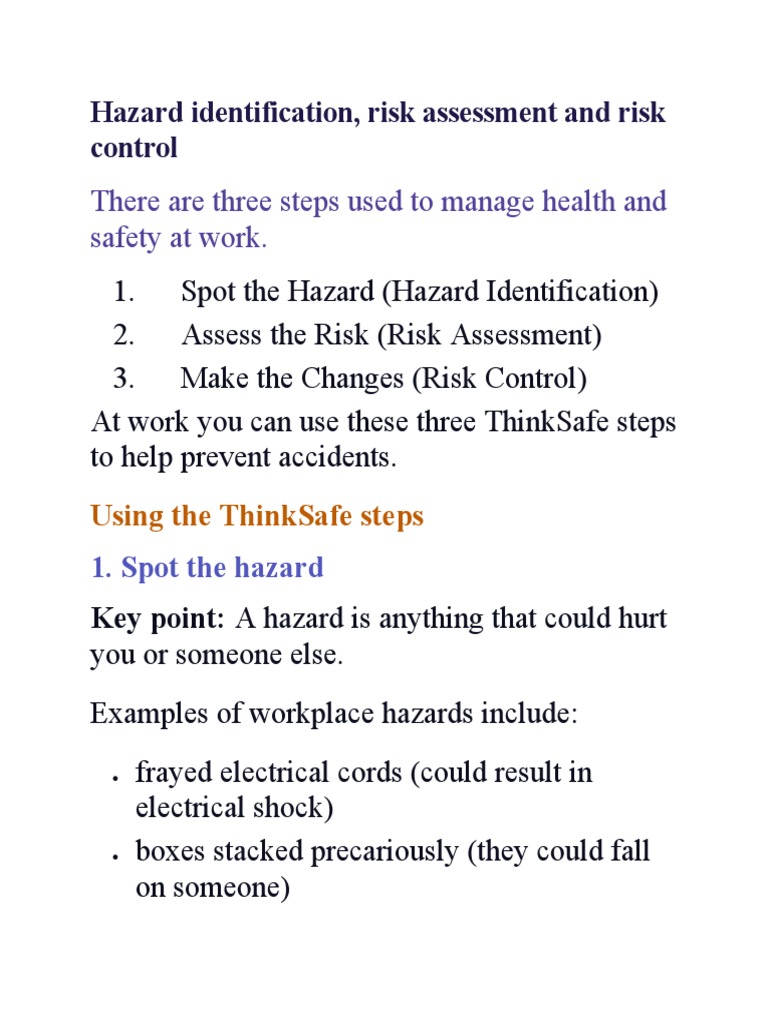 Hazard identification PDF