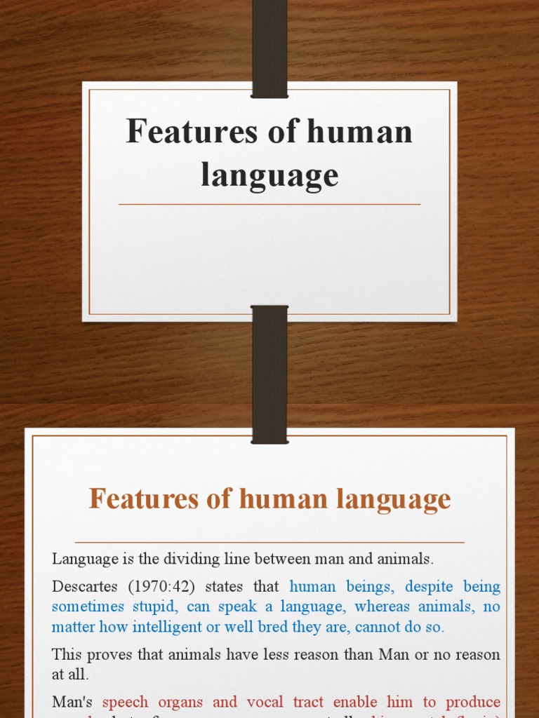 Features of Human Language | PDF | Communication | Speech