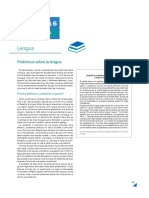 4) TEXTO ARGUMENTATIVO Polémicas Sobre La Lengua