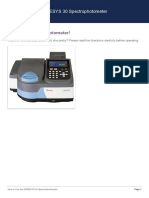 How To Use The Genesys 30 Spectrophotometer