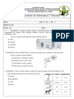 2 Simulado de Matemática 2 Bimestre