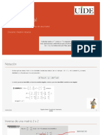 Álgebra de Matrices - La Inversa de Una Matriz