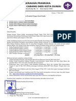 Surat Kwarcab 2023-058 Mohon Petugas Kirab Pemilu Pramuka