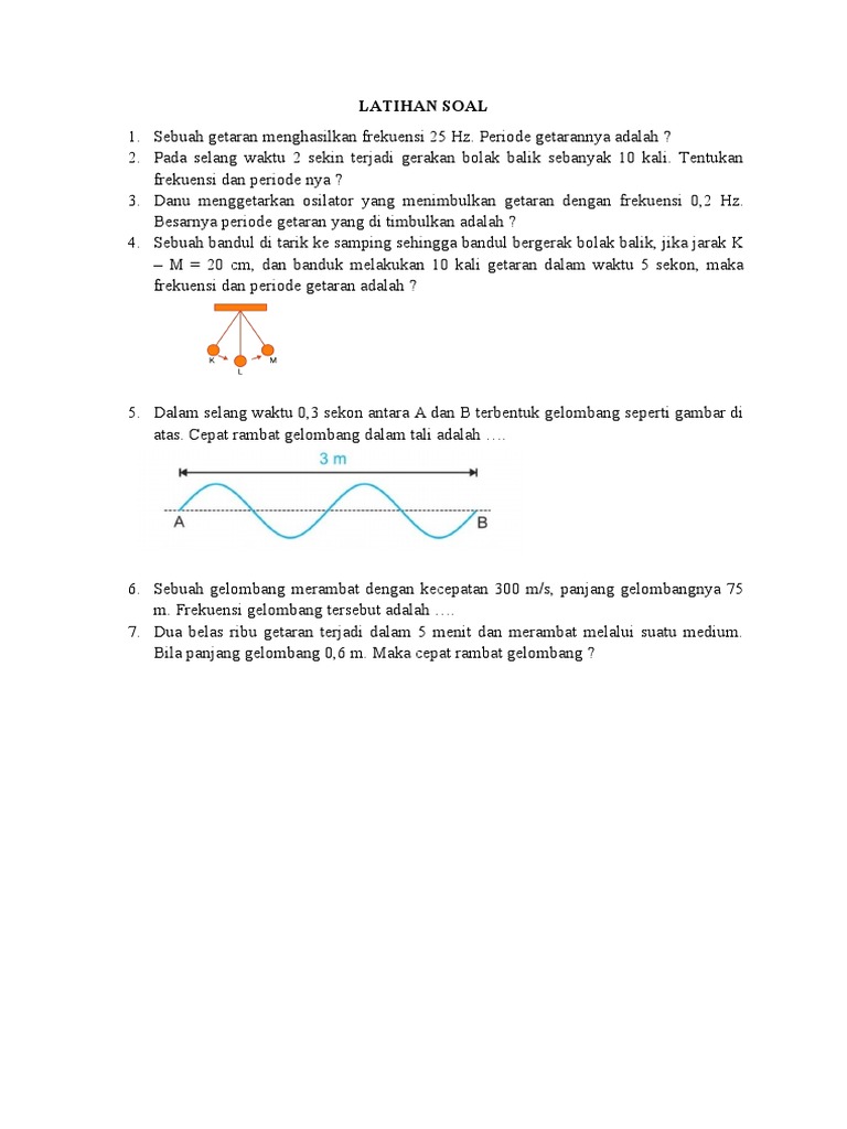 Latihan Soal Getaran Dan Gelombang Pdf