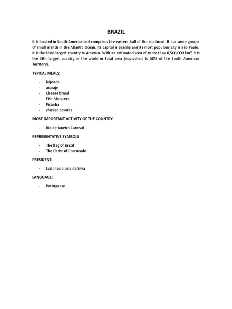 BRAZIL COUNTRY PROFILE PDF visual data 2