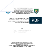 Optimalisasi Pembelajaran Mata Kuliah Metode Numerik Pada Materi Interpolasi Polinomial Di Program Studi S1 Matematika Universitas Bengkulu