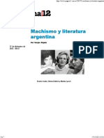 Machismo y Literatura Argentina Página12