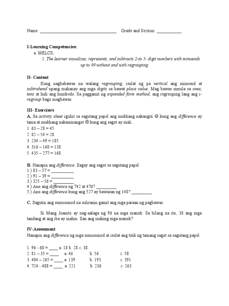 Math 1 LAS Activity | PDF