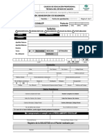 14-527-Se-Fo-07 - Formato de Solicitud de Inscripcion Re-Incripcion y Readmision - Version 1