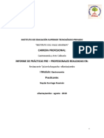 Practicas Pre-Profesionales Modulo I Gastronomia Nayda Iturriaga Huaman