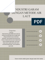 Industri Pabrik Garam Dengan Metode Air Laut