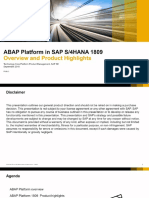 ABAP Platform in SAP S - 4HANA 1809 - Overview and Product Highlights