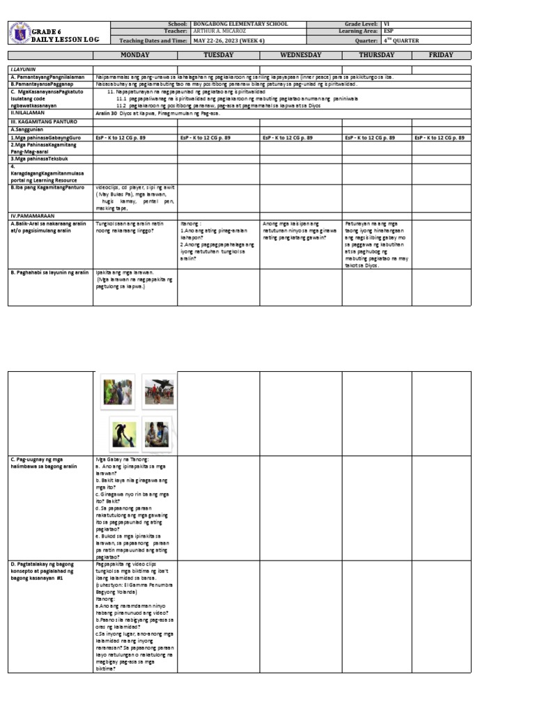 DLL - Esp 6 - Q4 - W4 | PDF
