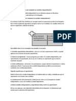 Cómo Se Definen La Manera de Manipular Las Variables Independientes