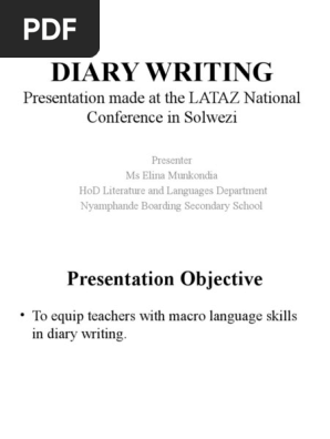 Elina's Diary Writing Presentation LATAZ