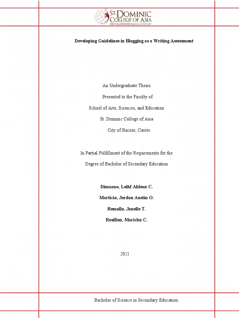 Blogging Final | PDF | Constructivism (Philosophy Of Education ...