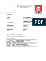 Daftar Riwayat Hidup: Curriculum Vitae