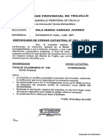 Certificado #065 - Psj. Cajamarca #130 - Aranjuez - Certf. Irregular.