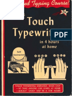 Learn Touch Typewriting in 4 Hours at Home