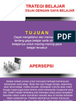 Strategi Gaya Belajar Sesuai Dengan Gaya Belajar