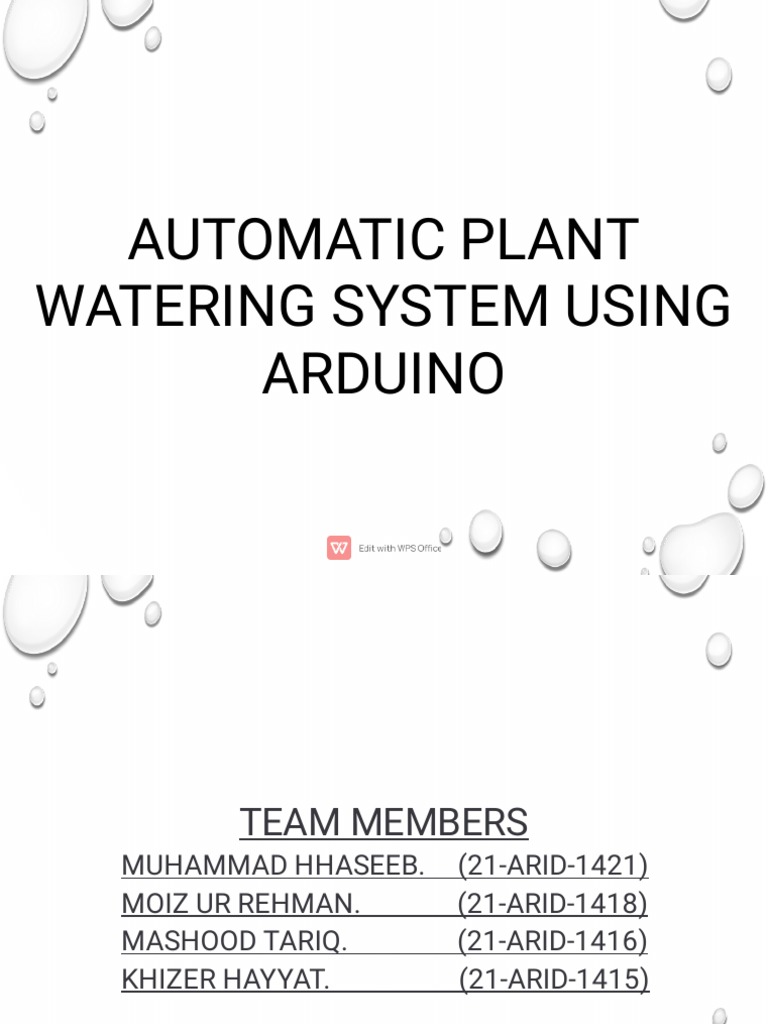 Automatic Plant Watering System | PDF | Arduino | Irrigation