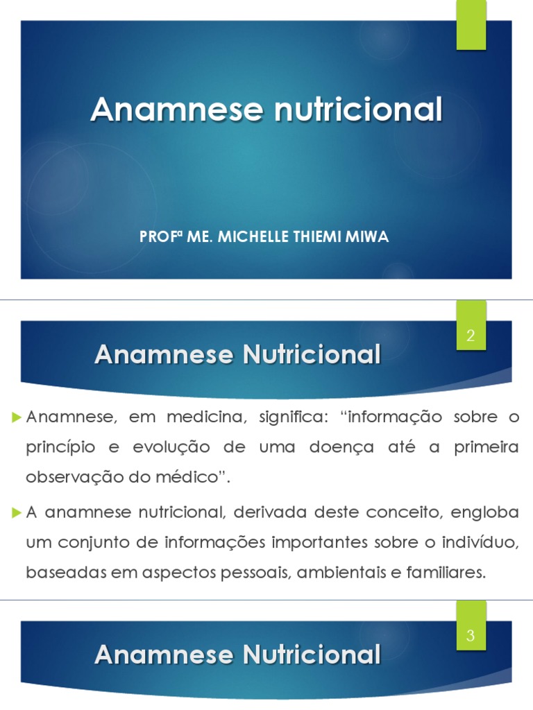 Anamnese Nutricional, PDF