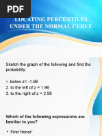 Cot 1 Locating Percentiles Under The Normal Curve