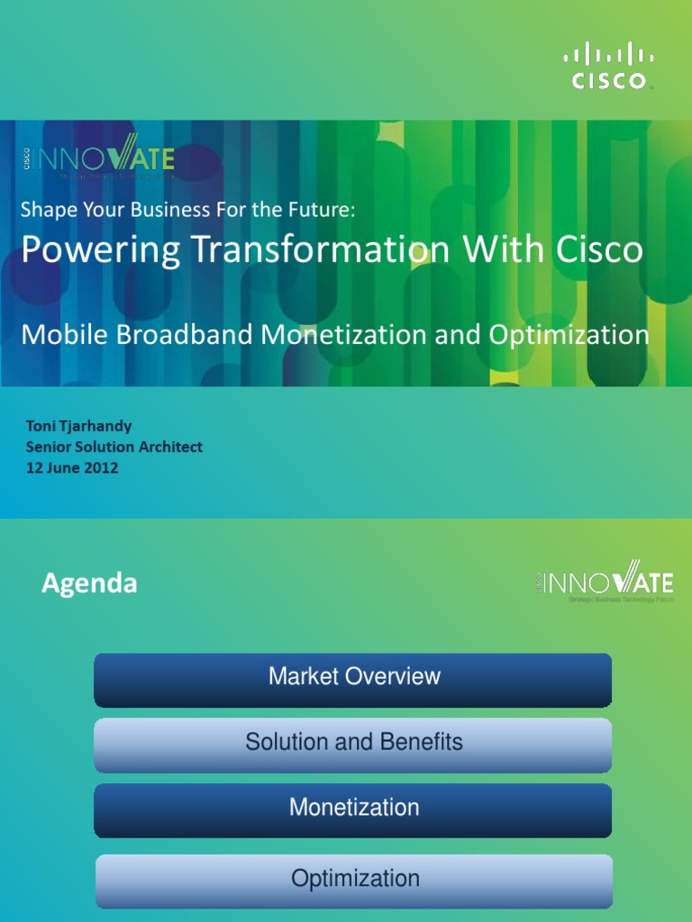 Wifi Integration Into Mobile Broadband Toni Tjarhandy Cisco Systems