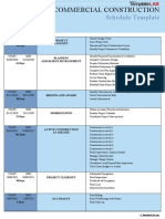 Commercial Construction: Schedule Template