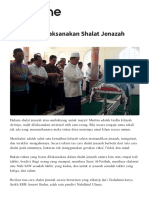 Tata Cara Melaksanakan Shalat Jenazah - NU Online