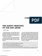The Pareto Principle - Its Use and Abuse