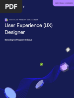 UX Designer Nanodegree Program Syllabus