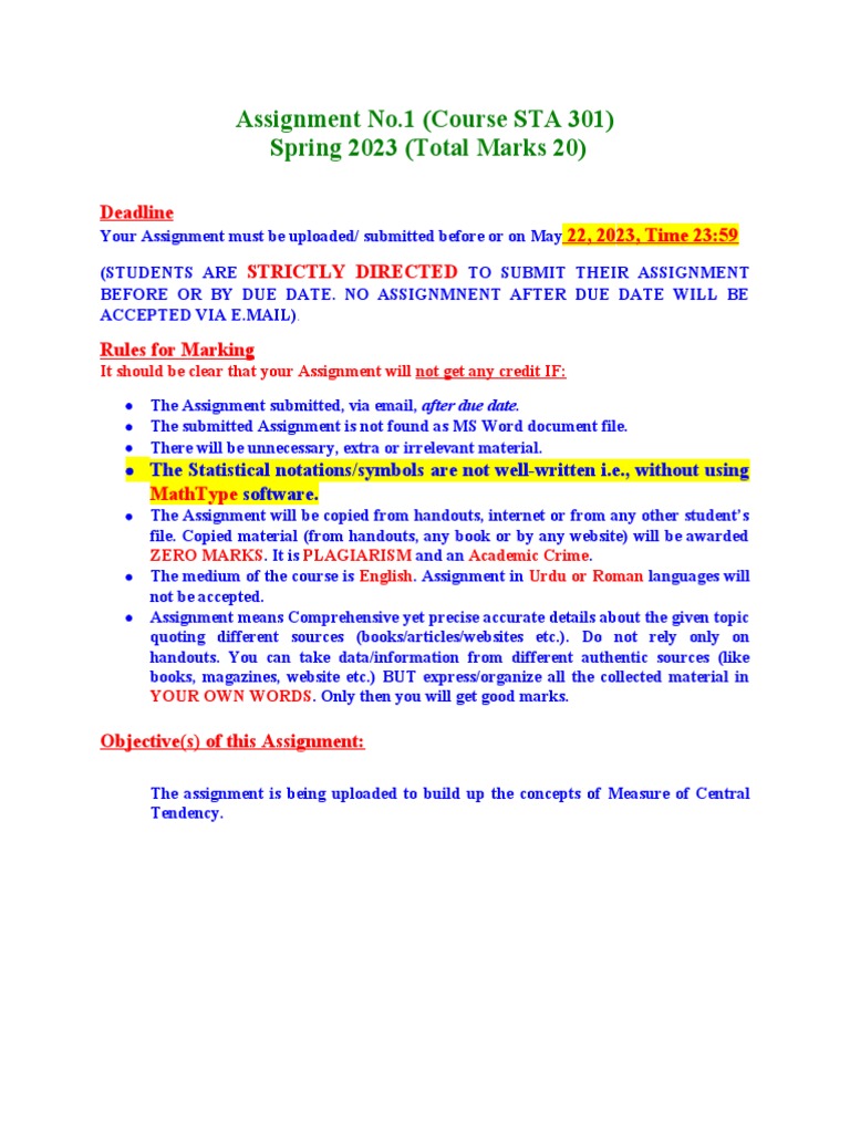 sta301 assignment 1 2023 pdf