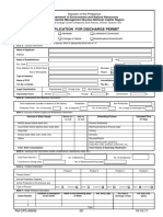 FM CPD AW11 DISCHARGE PERMIT APPLICATION FORM New