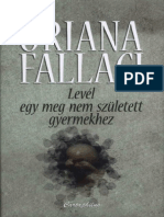 Oriana Fallaci - Levél Egy Meg Nem Született Gyermekhez