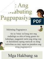 ARALIN 1 Ang Mabuting Pagpapasiya-For Observation