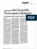 Tagli alla cultura, la Lega ordina "Non deve passare l'odg bipartisan" - Repubblica 15/09/2011