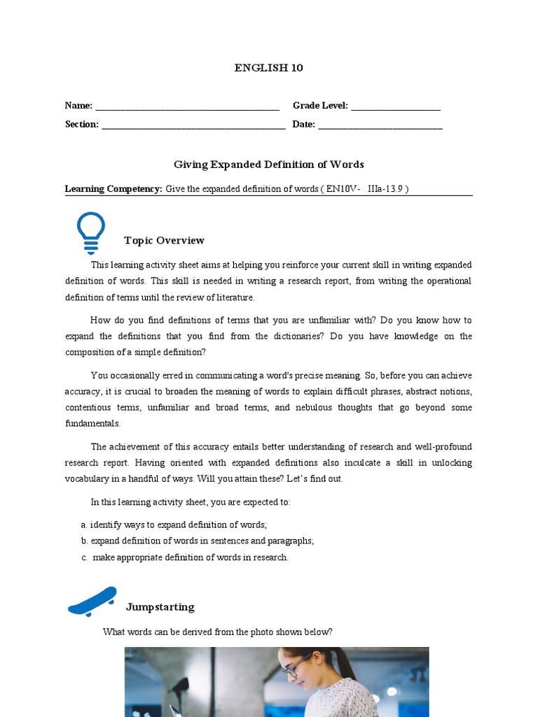 Giving expanded definition of words download free pdf mental health