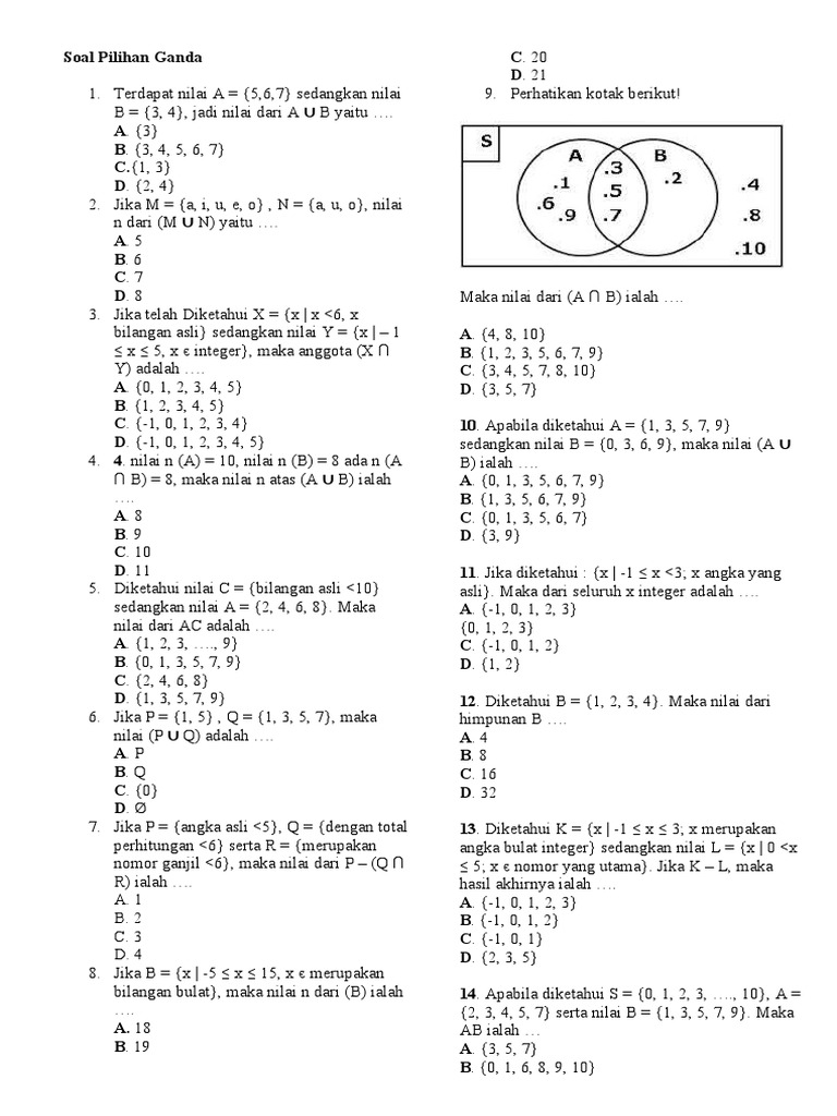 Soal Pilihan Ganda | PDF