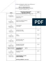 Rancangan Mingguan (Weekly Schedule) Semester I, Sidang 2011/2012