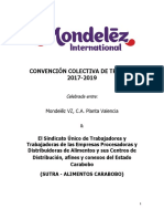 CONVENCION COLECTIVA Mondelēz Vz Planta Valencia 2017-2019