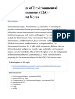 Components of Environmental Impact Assessment (EIA) - Environment Notes