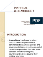 International Business-Module 1