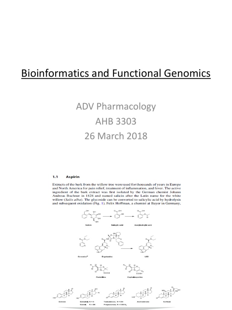 Bioinformatics and Functional Genomics | PDF